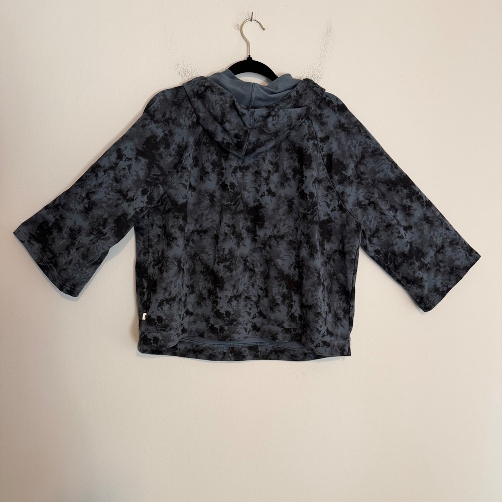 Pact Tie Dye Pull Over Sweatshirt hoodie L organic cotton blue black casual boho - Picture 5 of 5